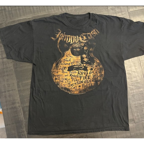 Zion Rootswear Other - Men's Johnny Cash Guitar Song Titles T Shirt-Sz XL
